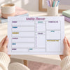 Weekly planner desk pad, undated 9x6 to-do list organizer with colorful days, priorities and notes — photo 3