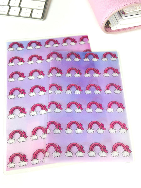 Rainbow Heart Laminated Vellum Sticker Pouch for Planners — product photo 1