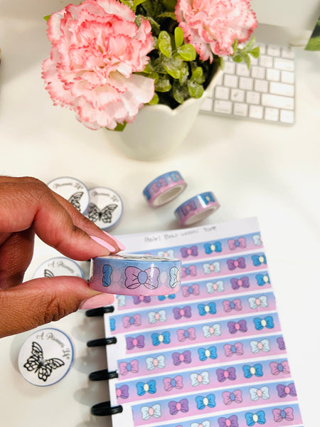 Pastel Bow Washi Tape 15mm for Planners, Journals and Crafts — product photo 2