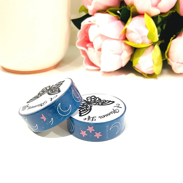 Moon and Star Holographic Foil Washi Tape 15mm for Planners — product photo 2