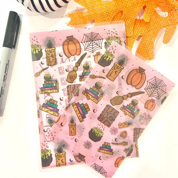 Hocus Pocus Laminated Vellum Sticker Pouch for Halloween Planners — product photo 1