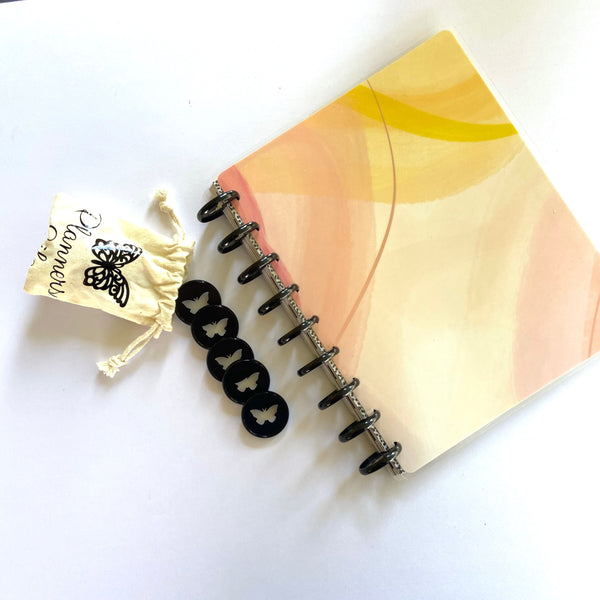 Black Butterfly 28mm Planner Binding Discs for Disc Bound Planners — product photo 2