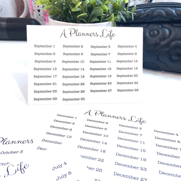Monthly Date Stickers for Planners, Journals and Calendars — product photo 4