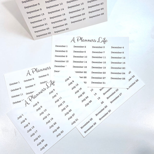 Monthly Date Stickers for Planners, Journals and Calendars — product photo 5