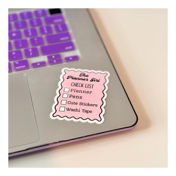 Planner Girl Checklist Die Cut Sticker for Stationery Lovers — product photo 2