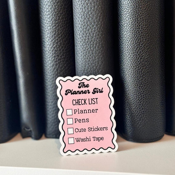 Planner Girl Checklist Die Cut Sticker for Stationery Lovers — product photo 1